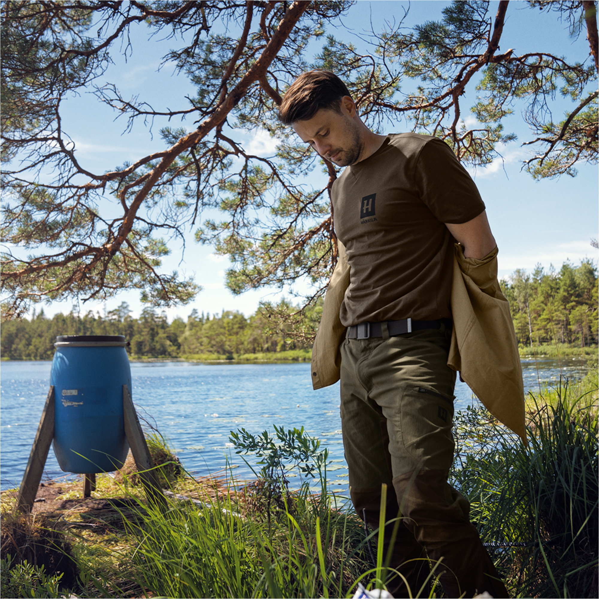 Harkila Mens Gorm Short Sleeve T-Shirt 160107129 - Willow Green